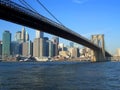Brooklyn bridge and lower Manhattan, New York Royalty Free Stock Photo
