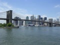 Brooklyn Bridge and Manhattan Royalty Free Stock Photo