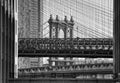 Brooklyn Bridge and Manhattan Bridge in New York City, USA Royalty Free Stock Photo