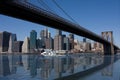 Brooklyn Bridge and Manhattan in New York City Royalty Free Stock Photo