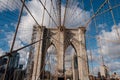 Brooklyn Bridge New York City close up architectural detail Royalty Free Stock Photo
