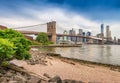 Brooklyn Bridge and Manhattan skyline at dawn Royalty Free Stock Photo