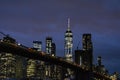 Brooklyn Bridge and Manhattan Skyline At Night