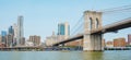 Brooklyn Bridge in New York, banner format Royalty Free Stock Photo