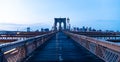 brooklyn bridge in new york. bridge spanning the East River between the boroughs of Manhattan and Brooklyn. brooklyn Royalty Free Stock Photo