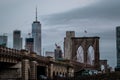 Brooklyn bridge New York city image, sunrise image of the New York Brooklyn bridge Royalty Free Stock Photo