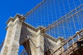 Brooklyn Bridge, New York City, USA with awesome architectural details Royalty Free Stock Photo