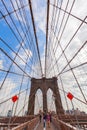 Brooklyn Bridge in New York City Royalty Free Stock Photo
