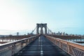 brooklyn bridge in new york spanning the East River between the boroughs of Manhattan and Brooklyn Royalty Free Stock Photo