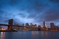 Brooklyn Bridge at night Royalty Free Stock Photo