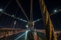 Brooklyn Bridge night time photo Royalty Free Stock Photo