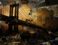 Brooklyn Bridge NYC Painting Royalty Free Stock Photo