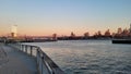 Brooklyn Bridge, Brooklyn, NYC, USA at sunset Royalty Free Stock Photo