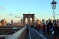 Brooklyn Bridge is one of the oldest suspension bridges Royalty Free Stock Photo