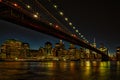 Brooklyn Bridge, seen from Dumbo Park at sunset Royalty Free Stock Photo
