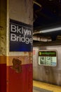 Brooklyn Bridge Subway Station - New York City Royalty Free Stock Photo