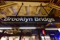 Brooklyn Bridge Subway Station - New York City Royalty Free Stock Photo