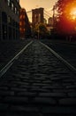 Brooklyn bridge on a sunny day Royalty Free Stock Photo