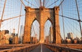 Brooklyn Bridge at sunrise, New York City , Manhattan Royalty Free Stock Photo
