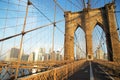 Brooklyn Bridge at sunrise, New York City Royalty Free Stock Photo