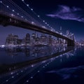 Brooklyn Bridge sunset New York Manhattan Royalty Free Stock Photo