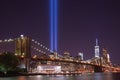 Brooklyn Bridge Tribute In Light Royalty Free Stock Photo