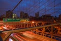 Brooklyn Bridge at Twilight with dramatic cloud