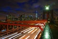 Brooklyn Bridge at Twilight with dramatic cloud Royalty Free Stock Photo