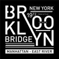 Brooklyn- bridge typography design for t-shirt design for t-shirt