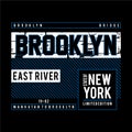 Brooklyn bridge urban style t shirt design graphic typography, vector illustration concept art