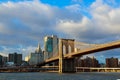 Brooklyn Bridge view and Manhattan skyline