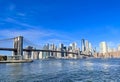 Brooklyn bridge view from Brooklyn, New York city, USA Royalty Free Stock Photo
