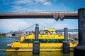 Brooklyn bridge and water taxi Royalty Free Stock Photo