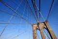 Brooklyn Bridge Web of Cables Royalty Free Stock Photo