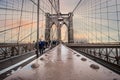 Brooklyn Bridge wide angle shot Royalty Free Stock Photo