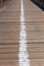 Brooklyn bridge wooden soil pavement detail NY