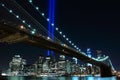 Brooklyn Brigde and the Towers of Lights Royalty Free Stock Photo