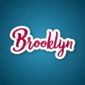 Brooklyn - hand drawn lettering name city.