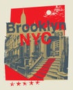 Brooklyn Heights, New York city, silhouette