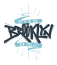 Brooklyn Mew York lettering typography, t-shirt graphics