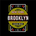 Brooklyn new york city graphic t shirt typography vector illustration Royalty Free Stock Photo