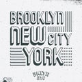 Brooklyn New York City t shirt print Royalty Free Stock Photo