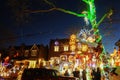 BROOKLYN, NEW YORK - DECEMBER 20, 2017 - Dyker Heights Christmas Lights are decorated for the holiday for