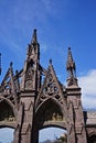 Brooklyn, New York: The Gothic revival entrance to historic Green-Wood Cemetery Royalty Free Stock Photo