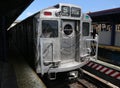 Vintage Subway car at Brighton Beach Station in Brooklyn, New York