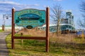 The Marine Parkway - Gil Hodges Memorial Bridge sign in Brooklyn, New York Royalty Free Stock Photo