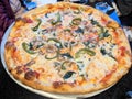 Brooklyn New York style veggie pie pizza with lot of veggie toppings