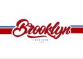 Brooklyn, New York typography in college style. Vector illustration varsity, graphic for t-shirt. Slogan.Vector illustration