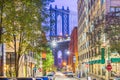 Brooklyn, New York, USA cityscape with Manhattan Bridge Royalty Free Stock Photo