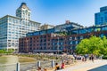 Brooklyn, New York, USA - May 19, 2019: Brooklyn Historical Society DUMBO and iconic Clock Tower building in the New Royalty Free Stock Photo